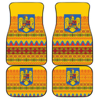 Romania Merry Christmas Car Mats Romania Emblem Traditional Folk Art - Polynesian Pride