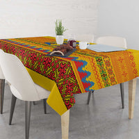 Romania Merry Christmas Tablecloth Romania Emblem Traditional Folk Art - Polynesian Pride