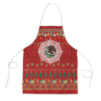 Mexico Merry Christmas Apron Mexican Cultural Emblem Xmas Style - Polynesian Pride