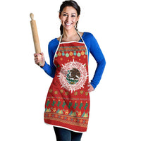 Mexico Merry Christmas Apron Mexican Cultural Emblem Xmas Style - Polynesian Pride