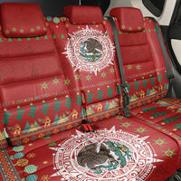 Mexico Merry Christmas Back Car Seat Cover Mexican Cultural Emblem Xmas Style - Polynesian Pride