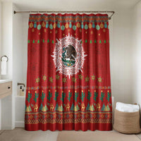 Mexico Merry Christmas Bathroom Set Mexican Cultural Emblem Xmas Style - Polynesian Pride