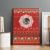Mexico Merry Christmas Canvas Wall Art Mexican Cultural Emblem Xmas Style - Polynesian Pride