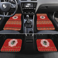Mexico Merry Christmas Car Mats Mexican Cultural Emblem Xmas Style - Polynesian Pride