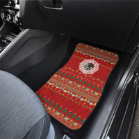 Mexico Merry Christmas Car Mats Mexican Cultural Emblem Xmas Style - Polynesian Pride