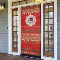 Mexico Merry Christmas Door Cover Mexican Cultural Emblem Xmas Style - Polynesian Pride