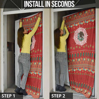 Mexico Merry Christmas Door Cover Mexican Cultural Emblem Xmas Style - Polynesian Pride
