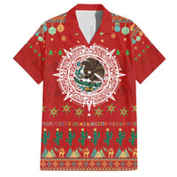 Mexico Merry Christmas Family Matching Long Sleeve Bodycon Dress and Hawaiian Shirt Mexican Cultural Emblem Xmas Style - Polynesian Pride