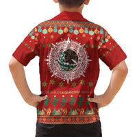 Mexico Merry Christmas Family Matching Puletasi and Hawaiian Shirt Mexican Cultural Emblem Xmas Style - Polynesian Pride