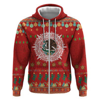 Mexico Merry Christmas Hoodie Mexican Cultural Emblem Xmas Style - Polynesian Pride