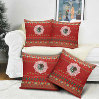 Mexico Merry Christmas Pillow Cover Mexican Cultural Emblem Xmas Style - Polynesian Pride
