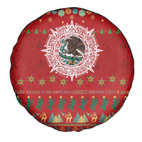 Mexico Merry Christmas Spare Tire Cover Mexican Cultural Emblem Xmas Style - Polynesian Pride