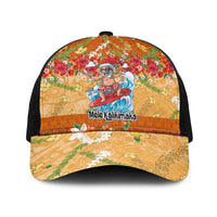 Hawaii Mele Kalikimaka Baseball Net Cap Funny Santa Claus Surfing on Tropical Plants - Polynesian Pride