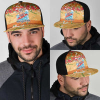Hawaii Mele Kalikimaka Mesh Trucker Cap Funny Santa Claus Surfing on Tropical Plants LT03 - Polynesian Pride