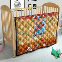 Hawaii Mele Kalikimaka Quilt Funny Santa Claus Surfing on Tropical Plants - Polynesian Pride