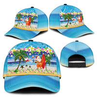 Polynesian Merry Christmas Classic Cap Funny Santa Beach Tropical Plant and Turtle LT03 - Polynesian Pride