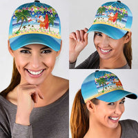 Polynesian Merry Christmas Classic Cap Funny Santa Beach Tropical Plant and Turtle LT03 - Polynesian Pride