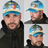 Polynesian Merry Christmas Classic Cap Funny Santa Beach Tropical Plant and Turtle LT03 - Polynesian Pride