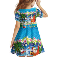 Polynesian Merry Christmas Family Matching Long Sleeve Bodycon Dress and Hawaiian Shirt Funny Santa Beach Tropical Plant and Turtle LT03 - Polynesian Pride