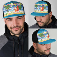 Polynesian Merry Christmas Mesh Trucker Cap Funny Santa Beach Tropical Plant and Turtle LT03 - Polynesian Pride