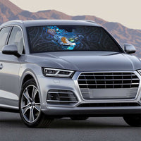 Aotearoa Matariki Auto Sun Shade Maori Tribal with Silver Fern and Tui Bird Galaxy Style - Polynesian Pride