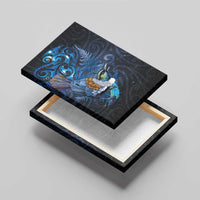 Aotearoa Matariki Canvas Wall Art Maori Tribal with Silver Fern and Tui Bird Galaxy Style - Polynesian Pride