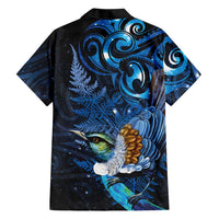 Aotearoa Matariki Family Matching Long Sleeve Bodycon Dress and Hawaiian Shirt Maori Tribal with Silver Fern and Tui Bird Galaxy Style - Polynesian Pride