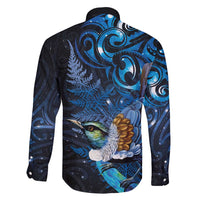 Aotearoa Matariki Family Matching Mermaid Dress and Hawaiian Shirt Maori Tribal with Silver Fern and Tui Bird Galaxy Style - Polynesian Pride