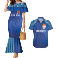 Custom Fiji Football-Towards World Cup 2026 Couples Matching Mermaid Dress and Hawaiian Shirt