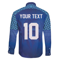 Custom Fiji Football-Towards World Cup 2026 Family Matching Off The Shoulder Long Sleeve Dress and Hawaiian Shirt