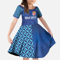 Custom Fiji Football-Towards World Cup 2026 Kid Short Sleeve Dress