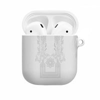 Philippines Barong Style AirPods Case with Polynesian Art and Leaf Motif White Color LT03 White - Polynesian Pride