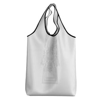 Philippines Barong Style Grocery Bag with Polynesian Art and Leaf Motif White Color LT03 - Polynesian Pride