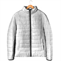 Philippines Barong Style Padded Jacket with Polynesian Art and Leaf Motif White Color LT03 - Polynesian Pride