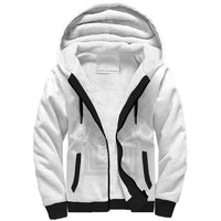 Philippines Barong Style Sherpa Hoodie with Polynesian Art and Leaf Motif White Color LT03 Unisex White - Polynesian Pride