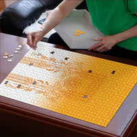 Philippines Barong Style Puzzle with Polynesian Art and Leaf Motif Yellow Color LT03 - Polynesian Pride