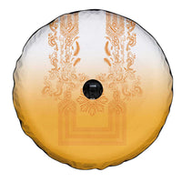 Philippines Barong Style Spare Tire Cover with Polynesian Art and Leaf Motif Yellow Color LT03 - Polynesian Pride