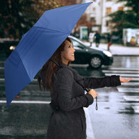 Philippines Barong Style Umbrella with Polynesian Art and Leaf Motif Blue Color LT03 - Polynesian Pride