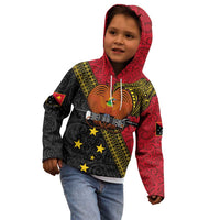 Papua new Guinea Goroka Show Kid Hoodie Bird-of-paradise and Melanesian Tattoo Pattern