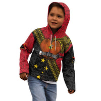 Papua new Guinea Goroka Show Kid Hoodie Bird-of-paradise and Melanesian Tattoo Pattern