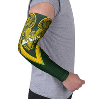 Australia Rugby Custom Arm Sleeves Aboriginal Art Sporty Style LT03 - Polynesian Pride