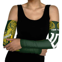 Australia Rugby Custom Arm Sleeves Aboriginal Art Sporty Style LT03 - Polynesian Pride