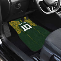 Australia Rugby Custom Car Mats Aboriginal Art Sporty Style - Polynesian Pride
