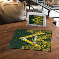 Australia Rugby Custom Puzzle Aboriginal Art Sporty Style - Polynesian Pride