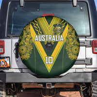 Australia Rugby Custom Spare Tire Cover Aboriginal Art Sporty Style - Polynesian Pride