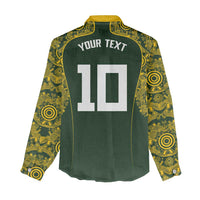 Australia Rugby Custom Women Casual Shirt Aboriginal Art Sporty Style - Polynesian Pride