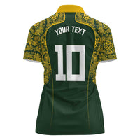 Australia Rugby Custom Women Polo Shirt Aboriginal Art Sporty Style - Polynesian Pride