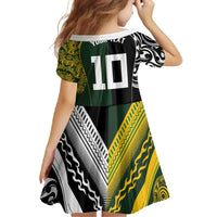 Aotearoa Australia Rugby Custom Family Matching Summer Maxi Dress and Hawaiian Shirt Maori and Aboriginal Art Sporty Style LT03 - Polynesian Pride