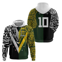 Aotearoa Australia Rugby Custom Hoodie Maori and Aboriginal Art Sporty Style - Polynesian Pride