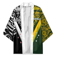 Aotearoa Australia Rugby Custom Kimono Maori and Aboriginal Art Sporty Style - Polynesian Pride